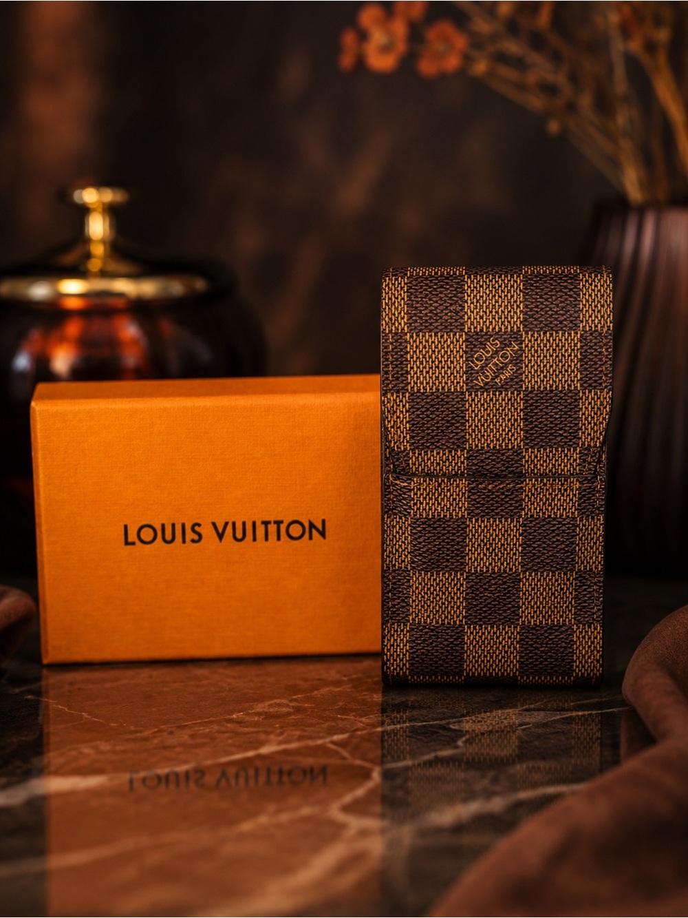 Louis Vuitton Damier Ebene Mini Case | LV Cosmetic Case | Lipstick & Pen Holder